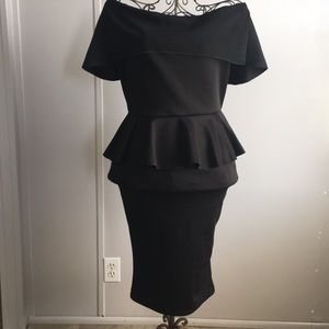 Black scuba dress